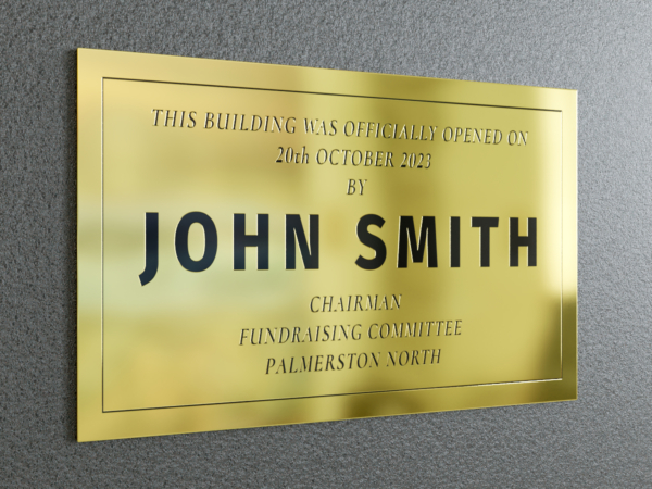 Brass Plaque – Trophy Specialists & Engraving