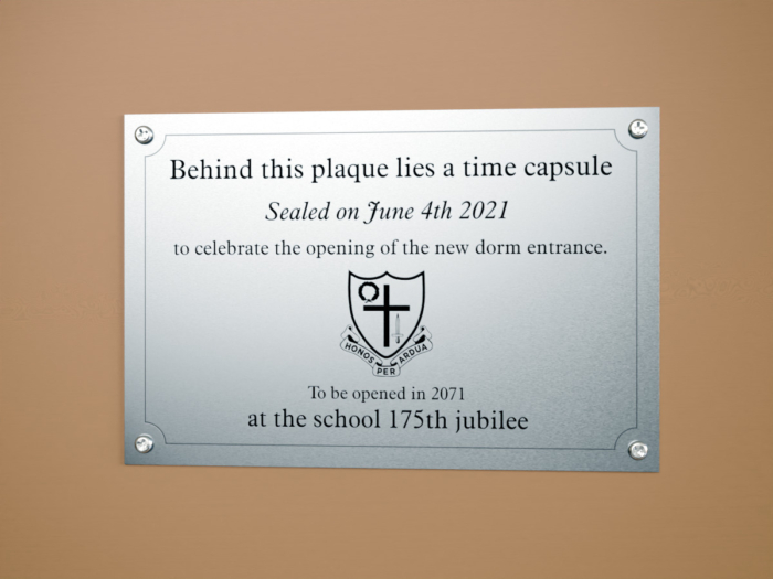 Photo of Time Capsule Plaque for Huntley School